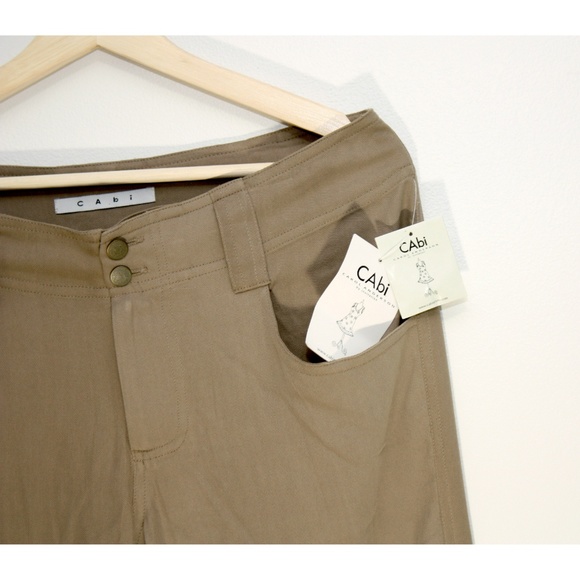 New Cabi Silk Cargo Pants Toasted Almond Size 8 - Picture 2 of 4